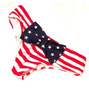 Red, White and Blue Bikini bottoms with Bow!